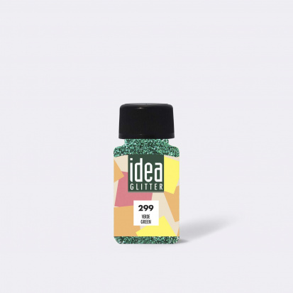 Поталь в хлопьях глиттер "Idea Glitter" зеленый 60 ml